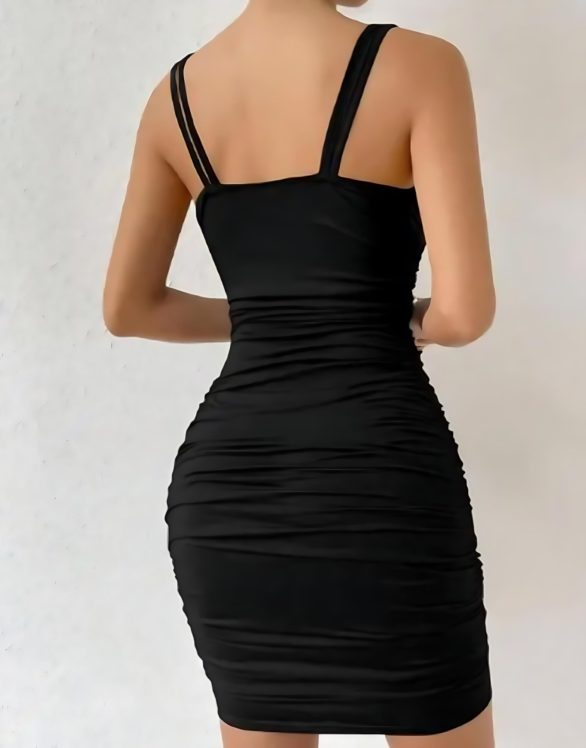Midnight Muse Ruched Bodycon Mini Dress