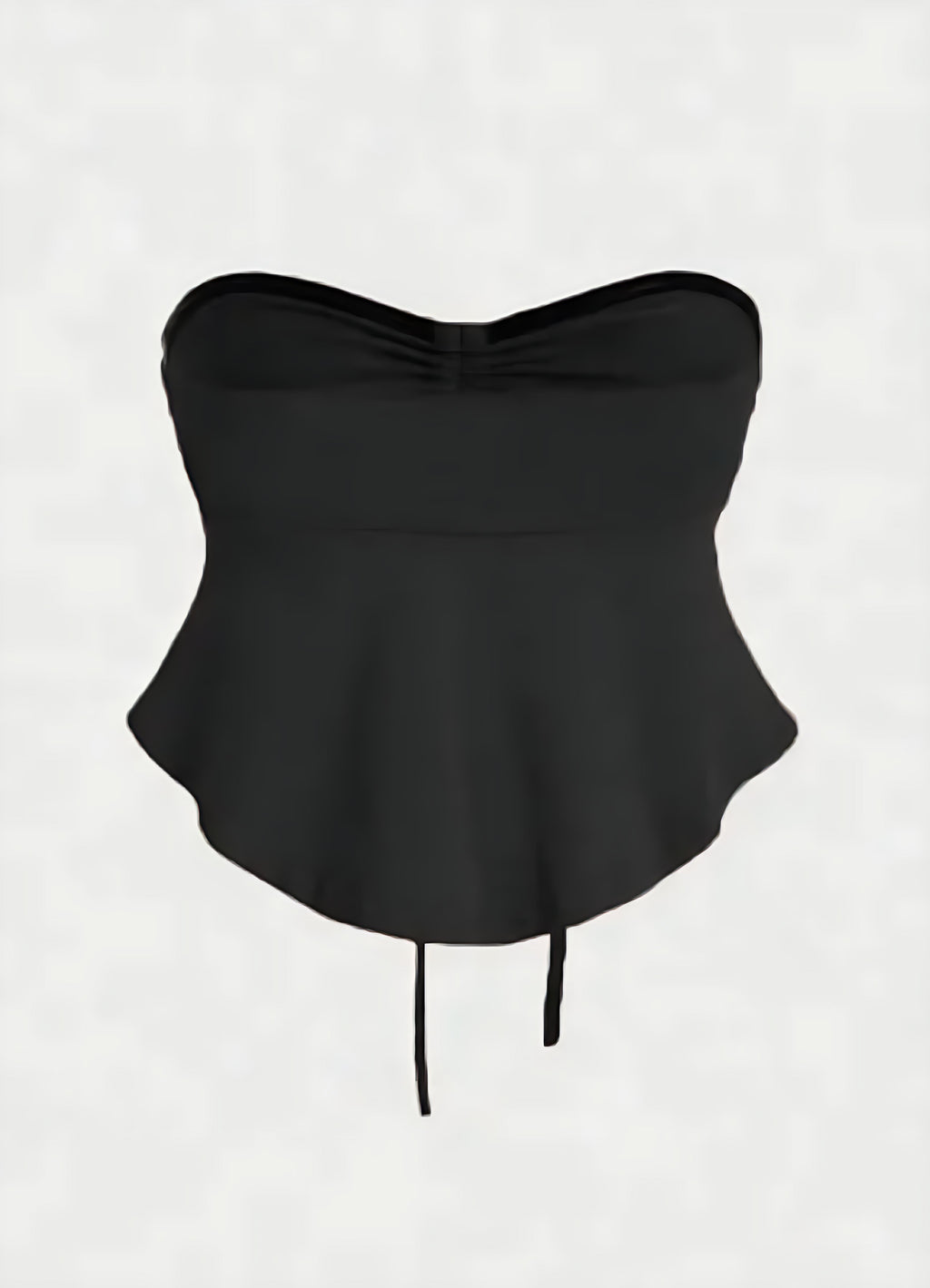 Noir Flare Ruched Corset Top