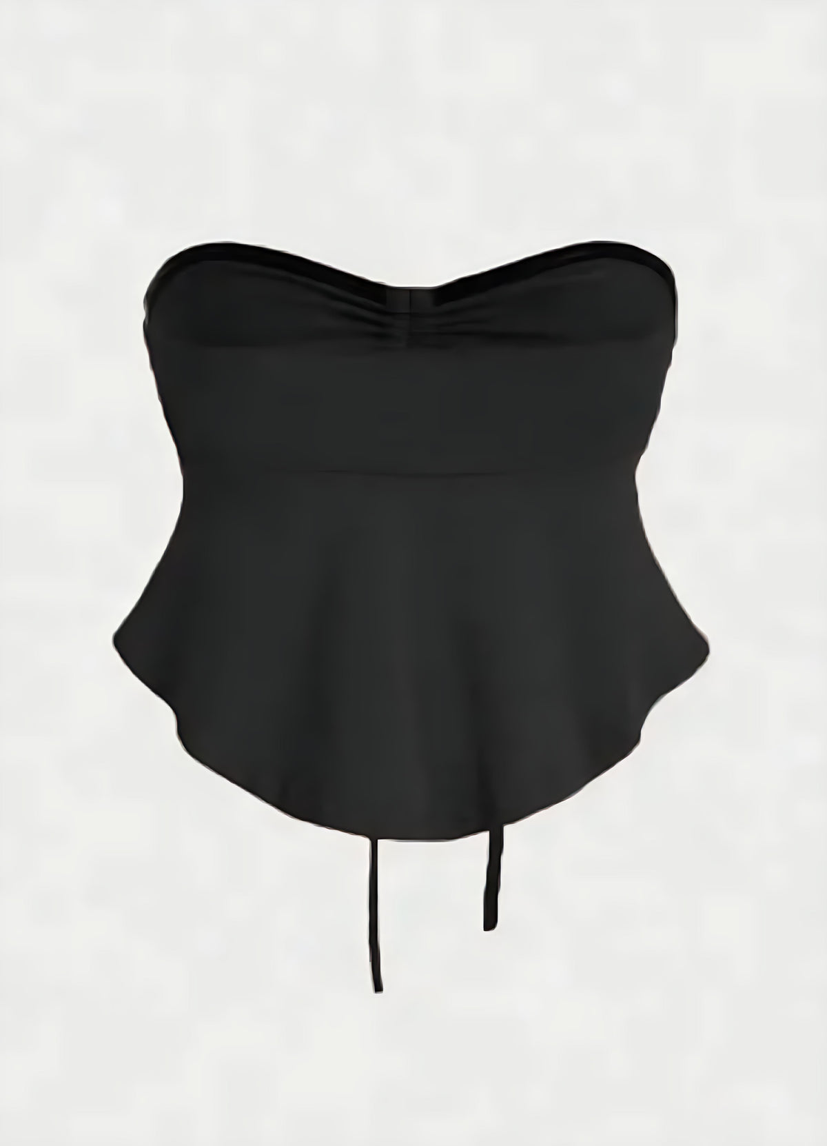 Noir Flare Ruched Corset Top