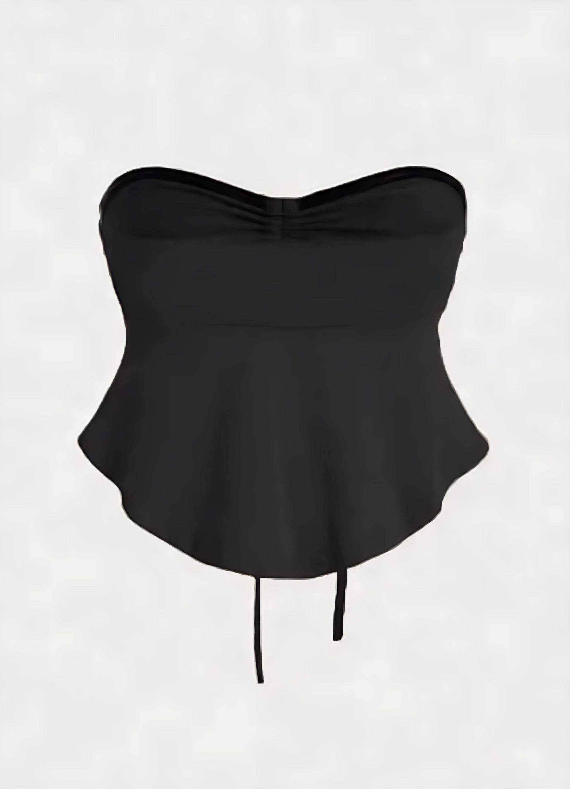 Noir Flare Ruched Corset Top