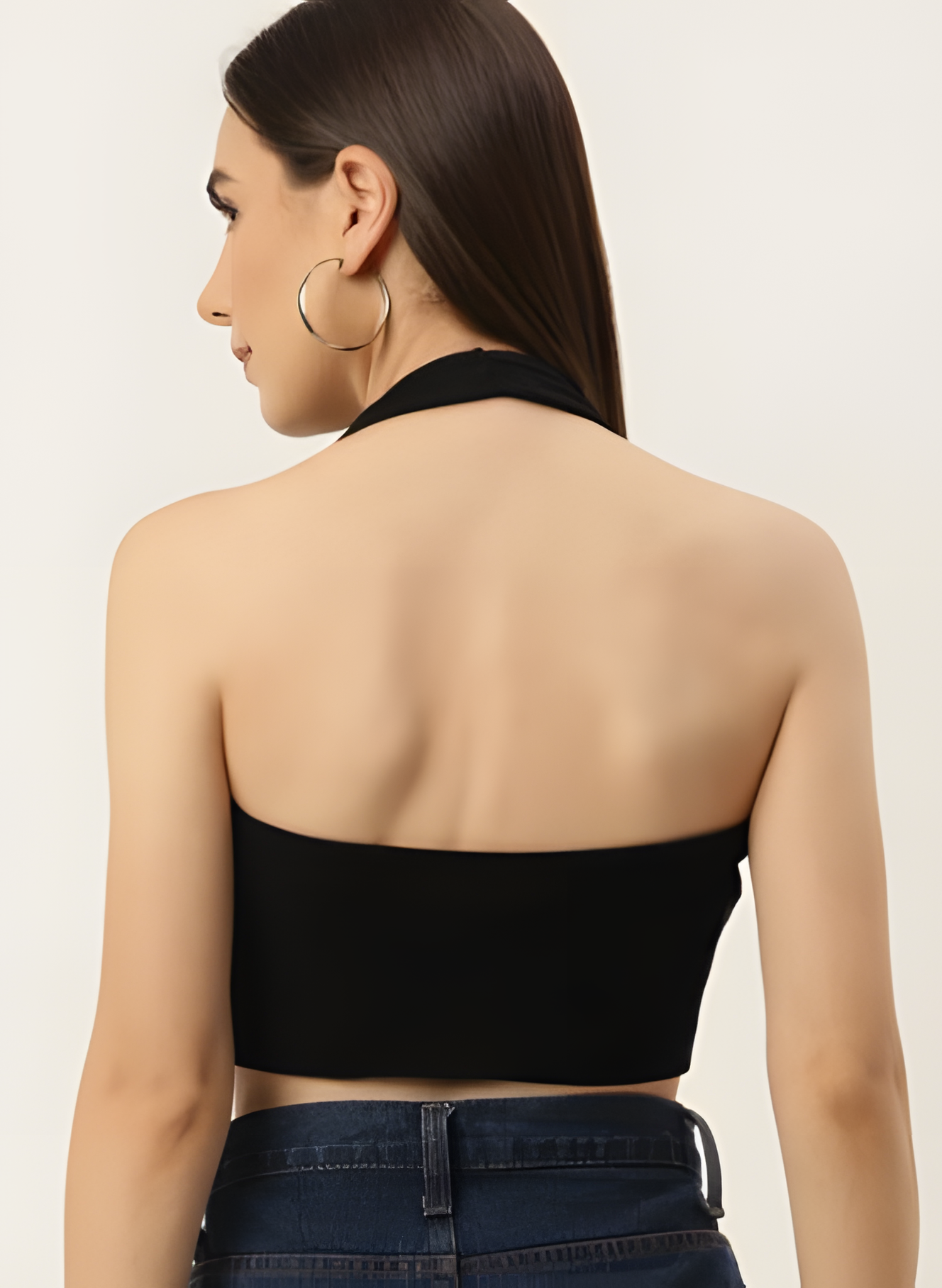 Midnight Muse Halter Crop Top