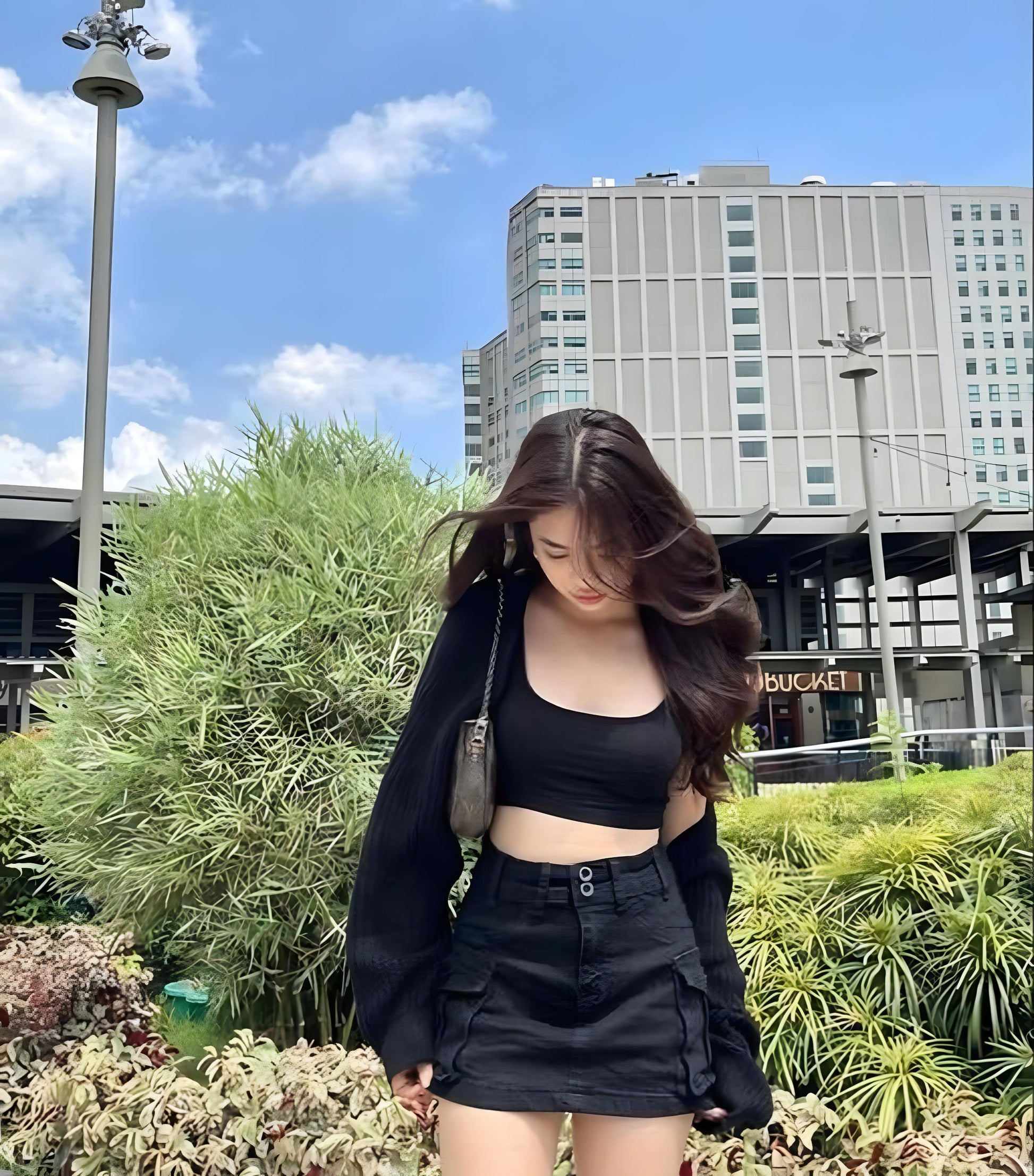 Black Combat Cutie Cargo Skirt